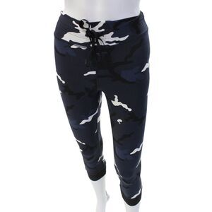 The Upside Womens Capri Leggings Black Camo Drawstring Size 4